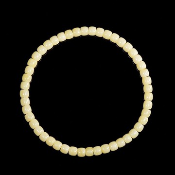 【正佳珠寶】蜜蠟琥珀 頂級白花蜜 蘋果直切珠 4x4mm 蜜蠟手珠