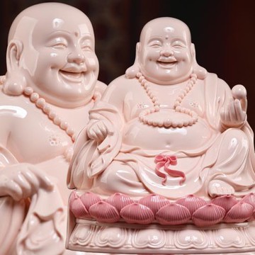戴玉堂陶瓷彌勒佛像神像供奉家用客廳喬遷大肚笑佛彌勒佛菩薩擺件