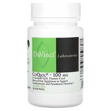DaVinci Laboratories, CoQsol，100 毫克，30 粒軟凝膠