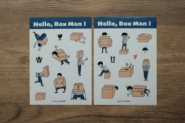 紙箱超人防水貼紙