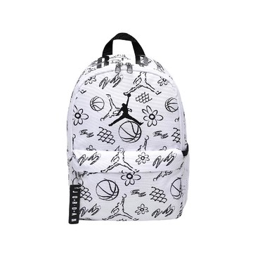 小後背包 Air Jordan Mini 兒童包 書包 白 塗鴉 包包 喬丹 JD2533027TD-004