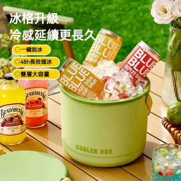 食品級手提冰桶 戶外露營 冰塊儲存盒 製冰模具 野餐保溫神器 加厚保溫箱 手提式冷藏冰桶 擺攤 / 車載保鮮 冷冰桶