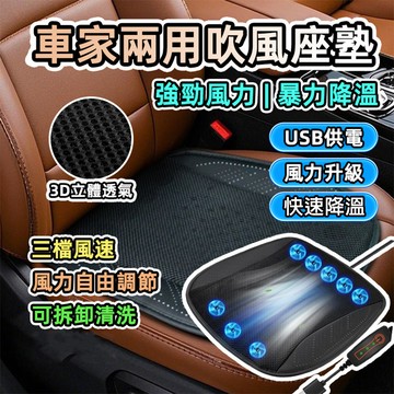 [泰格爾]夏季通風坐墊 風扇坐墊 八風扇 USB供電 3D透氣座墊 涼感坐墊 居家辦公適用 夏季必備 省電涼爽 Ｃ712
