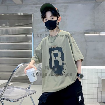 男童短袖t恤夏裝兒童上衣夏季純棉中大童夏款男孩潮t【步行者戶外生活館】