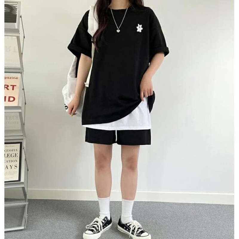 ワンポイント半袖Tシャツ&ショートパンツSET・p437037 | LINEショッピング