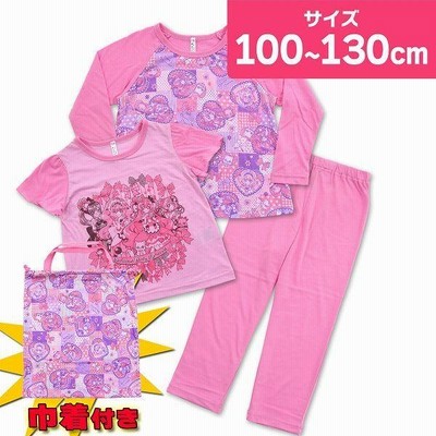 デリシャスパーティ プリキュア パジャマ ルームウェアセット 半袖tシャツ 長袖パジャマ 長ズボン 巾着付き 通販 Lineポイント最大0 5 Get Lineショッピング