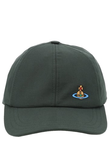 vivienne westwood baseball cap with "orb" detail