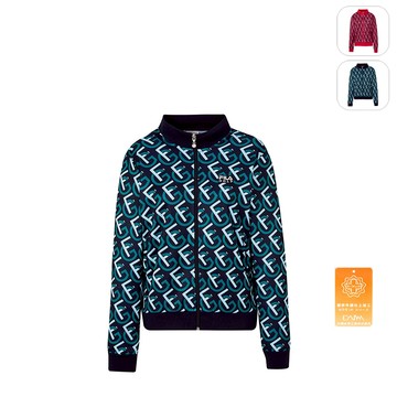 【FILA】女性 GOLF 針織外套-丈青 5JKX-6134-NV