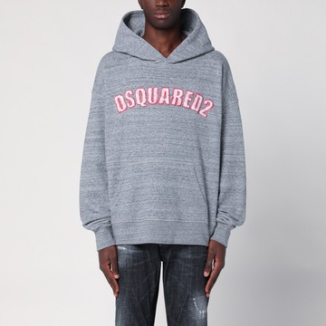 Grey cotton sweatshirt with logo