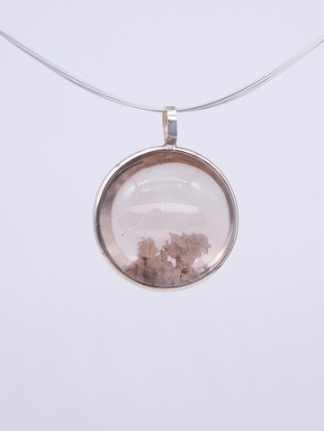 白幽靈煙晶 項鏈吊墜