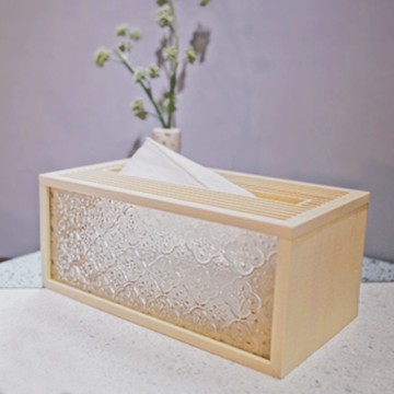 【Hands】經典生活 - 海棠花玻璃衛生紙盒