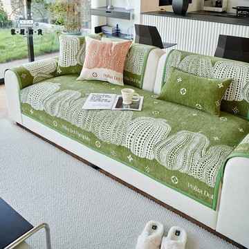 沙發套 沙發巾 雪尼爾沙發墊2024新款四季通用直排沙發坐墊輕奢高級感沙發墊布特惠/全館折扣 可開發票 s5412