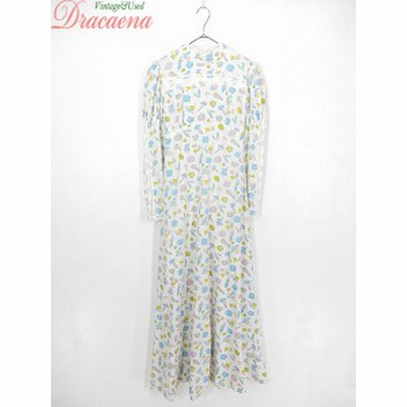 古着 レディース ワンピース 70s キノコ 野菜柄 総柄 レース バックリボン ハイネック ロング 長袖 ドレス 古着 通販 Lineポイント最大1 0 Get Lineショッピング