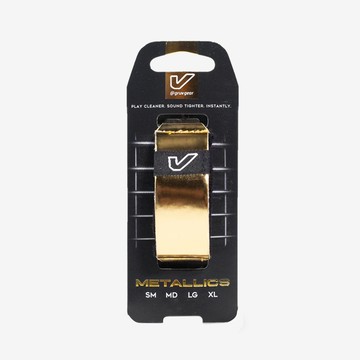 GruvGear 悶音束帶 FretWrap 發財金 GLD 精緻尚品：皮革金屬亮面系列【黃石樂器】