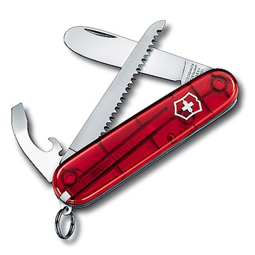 VICTORINOX 瑞士維氏 我的第一把瑞士刀 -透明紅