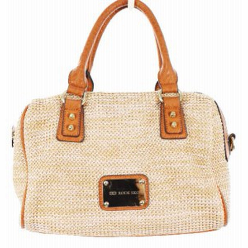 中古 ロデスコ Rode Sko バッグ ハンド ショルダー 2way ストロー ブランドプレート 茶 ブラウン M2n レディース 通販 Lineポイント最大1 0 Get Lineショッピング