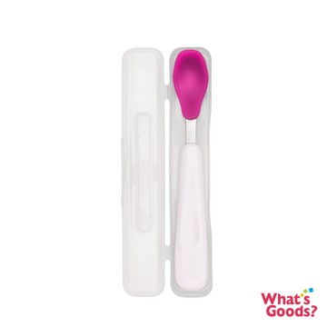 廠商配送  OXO tot 隨行矽膠湯匙(莓果粉)