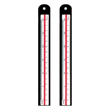 AP 塑膠製 比例尺 I0105 15cm  黑色 + 白色 + 紅色  2支