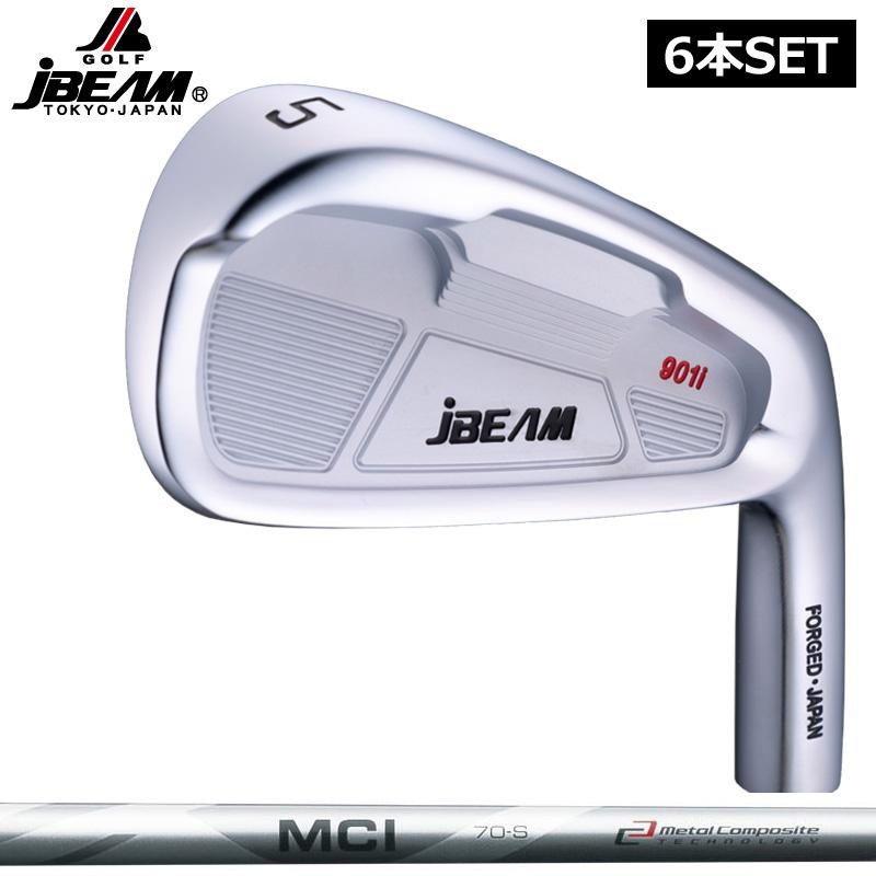 JBEAM T901i アイアンセット 6本組(#5-PW) フジクラ MCI 90/100 装着 カスタム Jビーム カーボンシャフト 地クラブ  ホワイト | LINEブランドカタログ