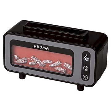 【ANTIAN】七彩氛圍燈壁爐香氛火焰水氧機 電視機加濕補水大霧量噴霧機 空氣清淨機 黑色  1入  200ml