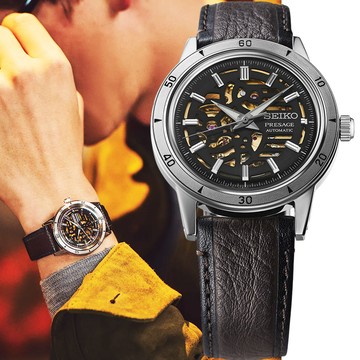 SEIKO 精工 Presage 復古系列  Style 60's 機械錶 男錶 手錶-39.5mm SSA461J1.4R72-00C0J