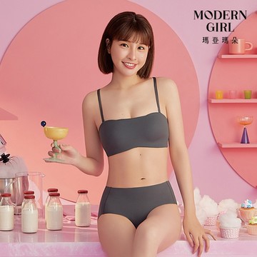 瑪登瑪朵 QQ雲 高腰三角無痕內褲 M-XXL(鐵石灰)