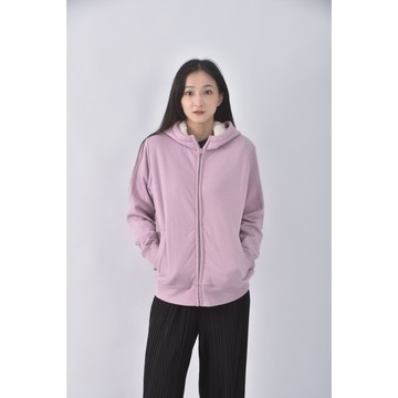 (M) lativ質感棉質連帽紫色外套二手衣