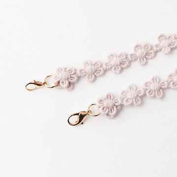 清炫才怡  口罩頸鍊 典雅蕾絲系列  06. Beige pink