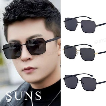 【SUNS】時尚大方框偏光墨鏡 TR90偏光墨鏡 Polarized駕駛太陽眼鏡 抗UV400 S9588