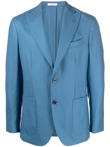 Boglioli - single-breasted virgin-wool blazer - men - Cupro/Virgin Wool - 50 - Blue