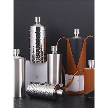 酒壺不銹鋼304高檔1斤2斤裝家用隨身便攜式個性加厚創意小白酒瓶