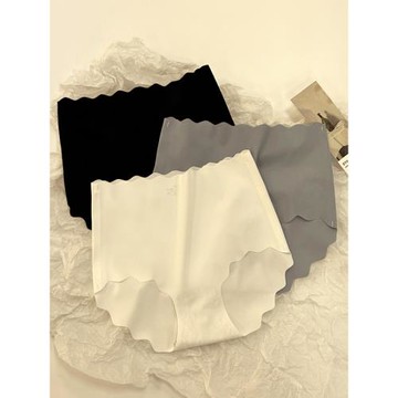 高腰無痕內褲女冰絲新款女士女生少女款大碼胖mm抗菌簡約款三角褲