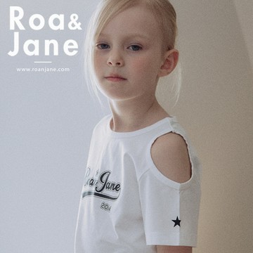 韓國專櫃 RoanJane 白色單肩挖露感造型短袖