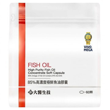 大醫生技 85%高濃度極鮮魚油膠囊  60顆  850mg  1袋