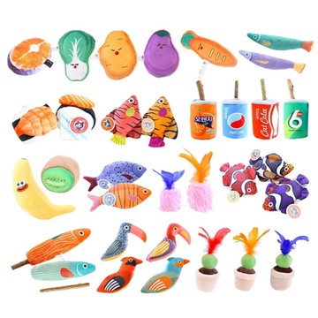 Aduck 猫薄荷發聲玩具 台灣現貨️快速到貨 蔬果/鳥/魚/飲料罐/花盆 貓玩具『寵喵樂旗艦店』