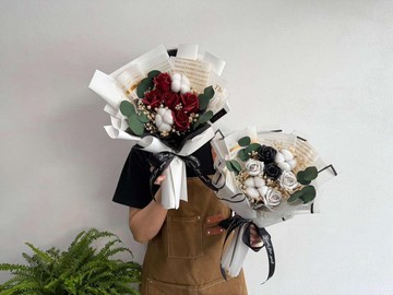 40公分棉花香皂花束 香皂花 情人節 畢業花束 禮物