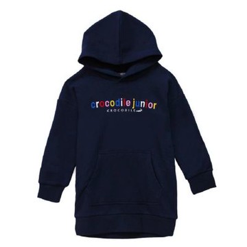 Crocodile Junior小鱷魚童裝- LOGO 刺繡連帽洋裝 ( 558350-05 女生款)