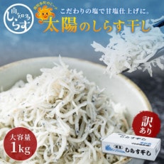 「太陽のしらす干し」 訳あり しらす干し 1kg 愛知県産 箱入　冷凍