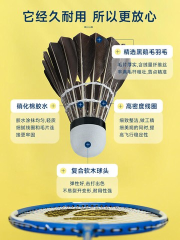 【新店熱銷】毛均衡之刃大刀羽球12隻裝穩定耐打訓練球