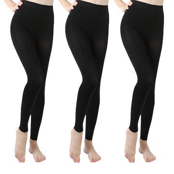 Doobalro 女性用 包覆 150D 無踩腳 緊身褲 3件  黑色的  FREE (身高 150~175公分)