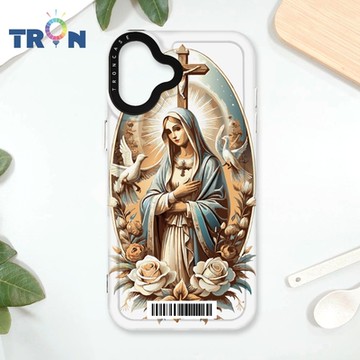 TRON IPhone 16 PLUS 聖母簡約風 防摔太空載具殼 透黑 軟硬 手機殼