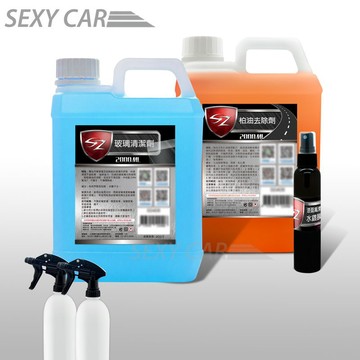SC - 優惠組 玻璃清潔劑2L+柏油去除劑2L  洗車 上蠟 鍍膜 汽車美容