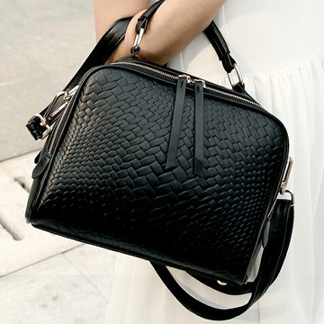 새로운時尚流蘇雙拉鍊包/編織紋方盒形包 十天預購