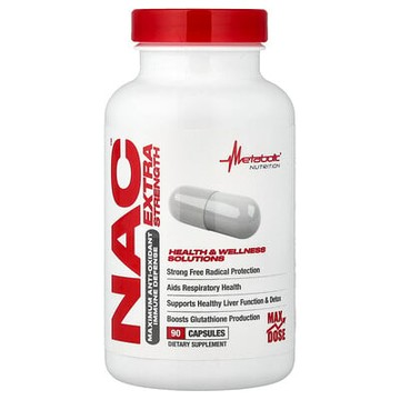 Metabolic Nutrition, N-乙酰半胱氨酸（NAC）膠囊，90 粒（每粒 650 毫克）