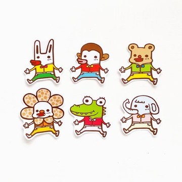 1212玩樂設 計逗趣到處貼 防水貼紙- 我們都是好朋友!