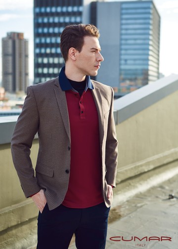 CUMAR 羅紋領領台素面長袖POLO衫(HiCool)/219202