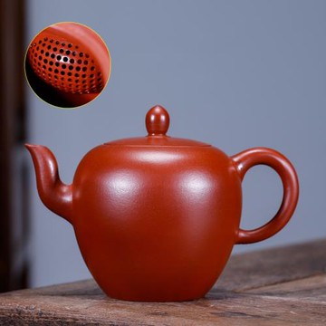 宜興紫砂壺手工功夫泡茶壺具套裝原礦朱泥美人肩