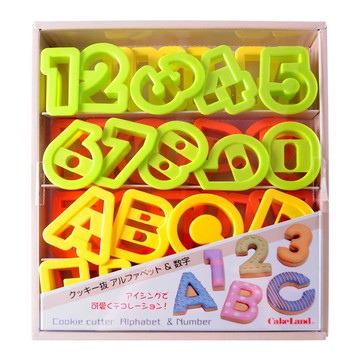 CAKELAND 數字&英文PP餅乾模具套裝  36入  DIY烘焙字母數字餅乾模  1入