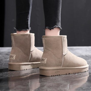 2025秋冬新款東北雪地靴女短筒短靴皮毛一體加絨加厚戶外保暖防滑