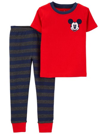 Toddler 2-Piece Mickey Mouse 100% Snug Fit Cotton PJs